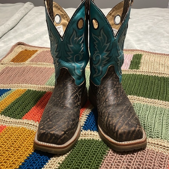 Men’s 10.5 double h western boots - Picture 2 of 8